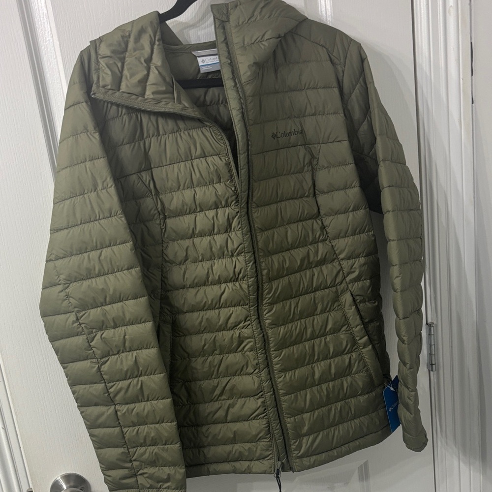 Columbia silver falls hooded green Jacket nwt XL